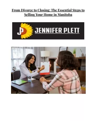 From Divorce to Closing_ The Essential Steps to Selling Your Home in Manitoba