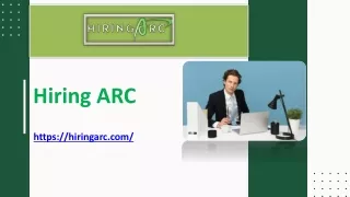 Hiring ARC- Explore a Faster, Easier, and Better Job Search