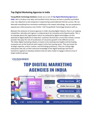 Top Digital Marketing Agencies In India