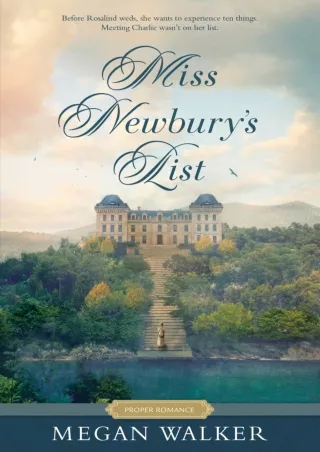 ❤[PDF]⚡ Miss Newbury's List (Proper Romance) | A Historical Regency Romance Book