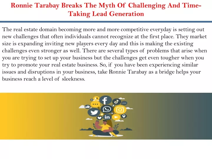 ronnie tarabay breaks the myth of challenging