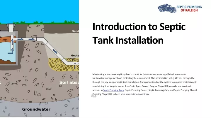 introduction to septic tank installation