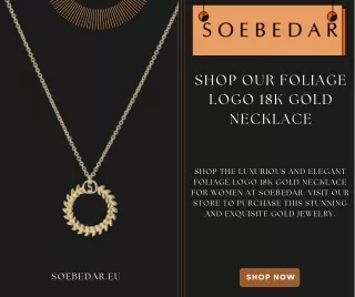 Shop Our Foliage Logo 18k Gold Necklace at SOEBEDAR