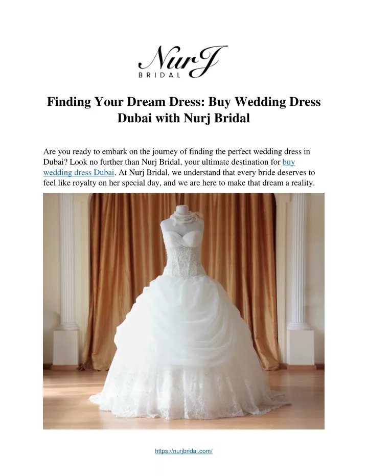 finding your dream dress buy wedding dress dubai