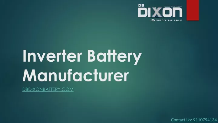 inverter battery manufacturer