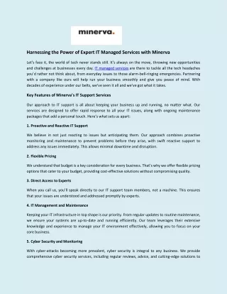 harnessing the power of expert it managed
