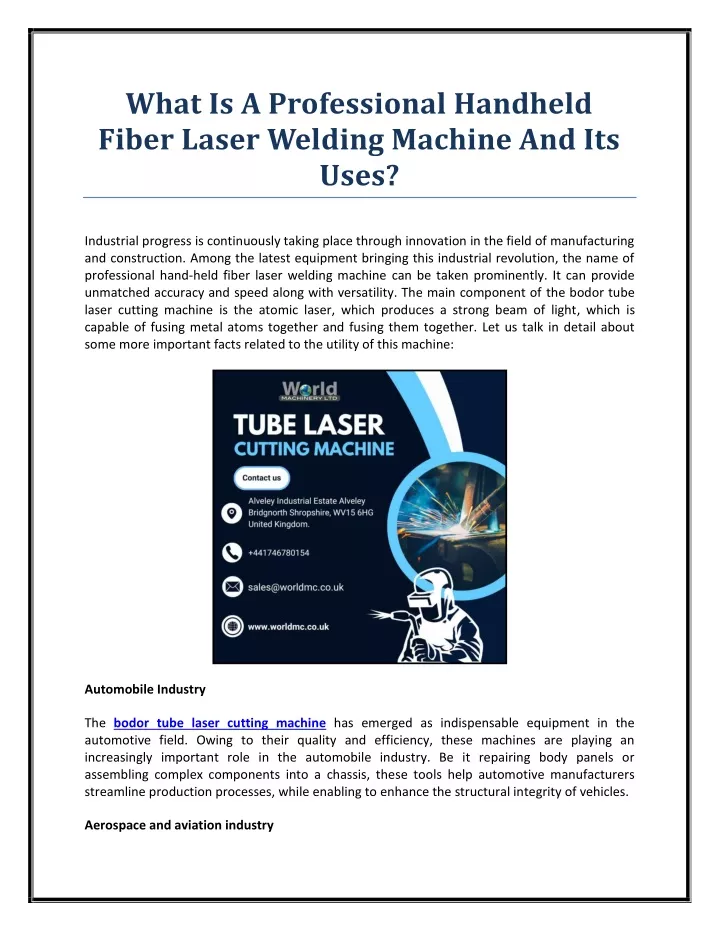 what is a professional handheld fiber laser