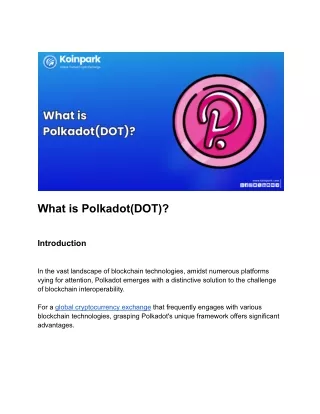 What is Polkadot(DOT)