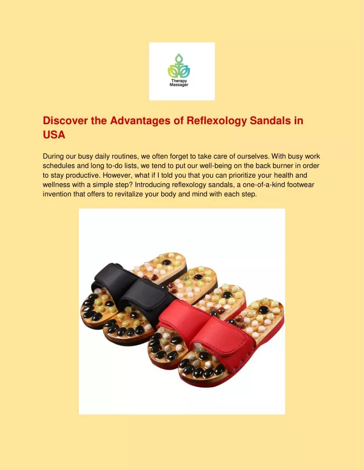 discover the advantages of reflexology sandals