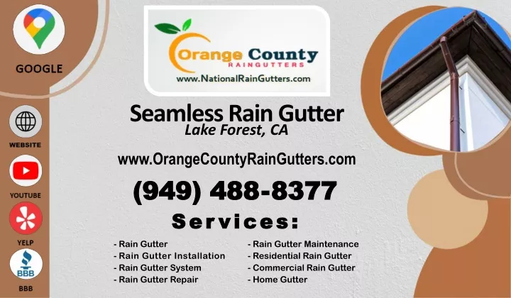 seamless rain gutter lake forest ca