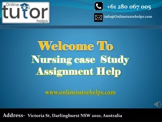 Nursing Case Study Assignment Help