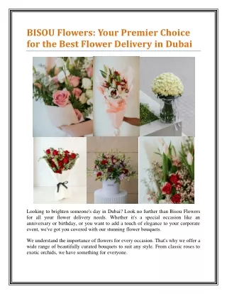 BISOU Flowers - Your Premier Choice for the Best Flower Delivery in Dubai