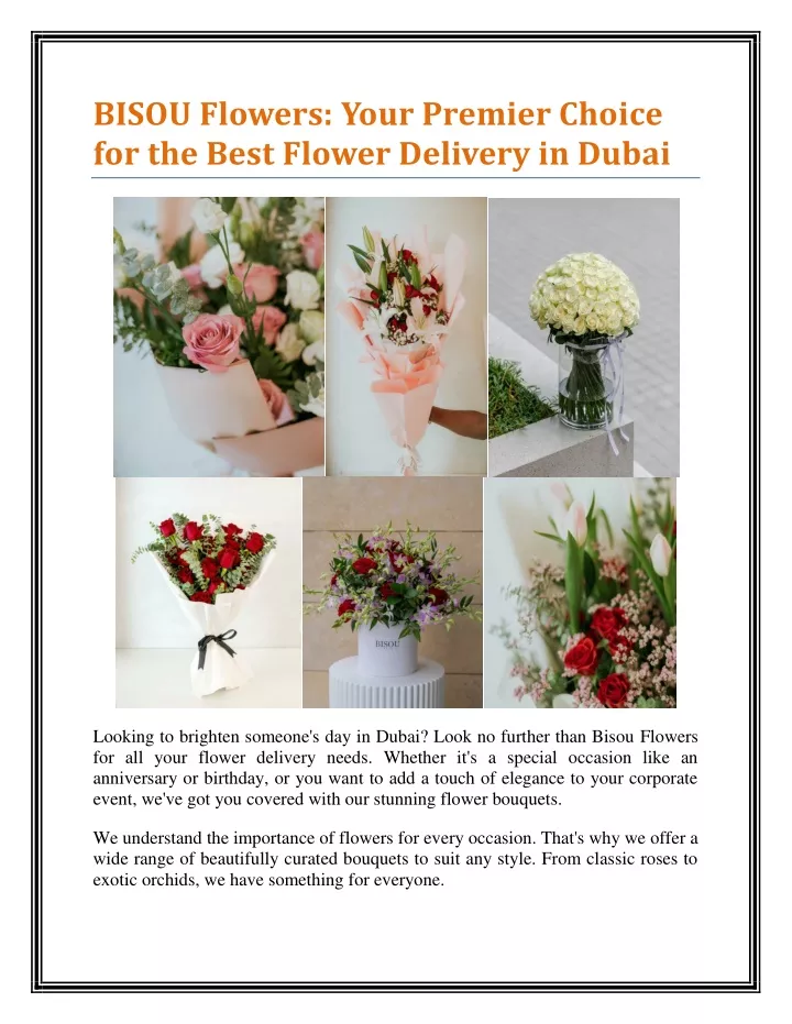 bisou flowers your premier choice for the best