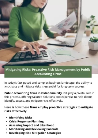 Mitigating Risks: Proactive Risk Management by Public Accounting Firms