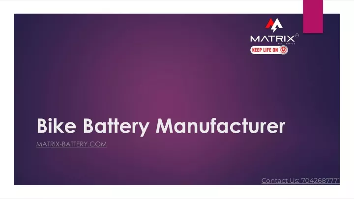 bike battery manufacturer