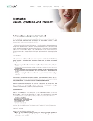 What Causes Toothache, How Can You Recognize It, and What Treatments Are Availab