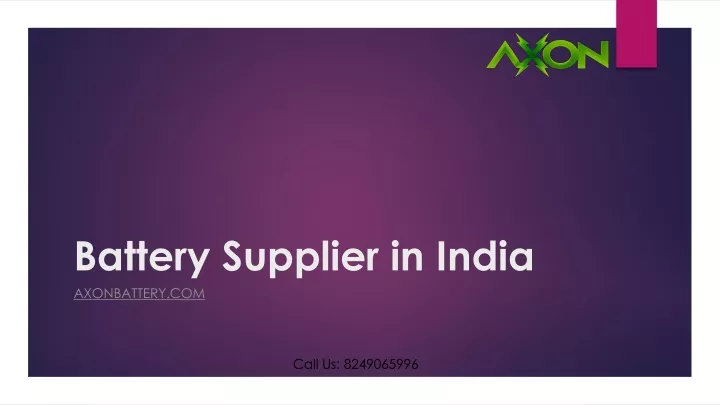 battery supplier in india