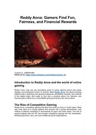 Reddy Anna Gamers Find Fun, Fairness, and Financial Rewards