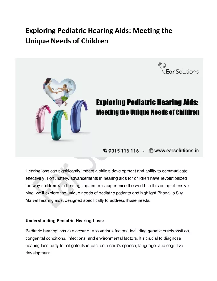 exploring pediatric hearing aids meeting