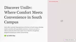 Discover-Uniliv-Where-Comfort-Meets-Convenience-in-South-Campus