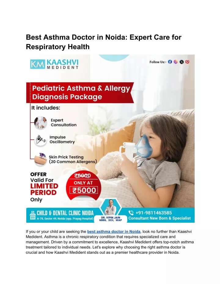 best asthma doctor in noida expert care