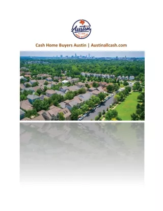 Cash Home Buyers Austin | Austinallcash.com