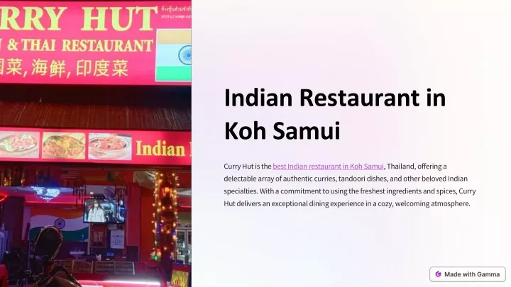 indian restaurant in koh samui