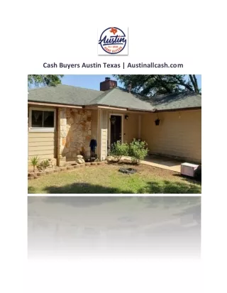 Cash Buyers Austin Texas | Austinallcash.com