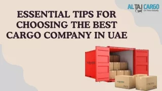 Essential Tips for Choosing the Best Cargo Company in UAE