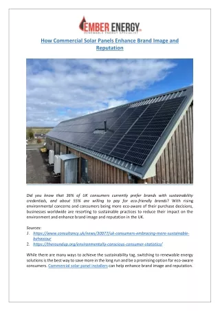Solar Panels for Businesses | Boost Brand Image & Save | Ember Energy