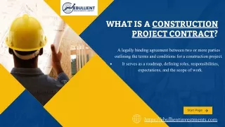 Construction project contract
