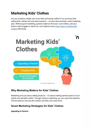 Marketing Kids' Clothes