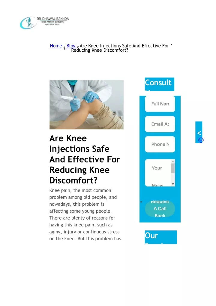 home blog are knee injections safe and effective