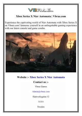 Xbox Series X Nier Automata   Vbrae.com