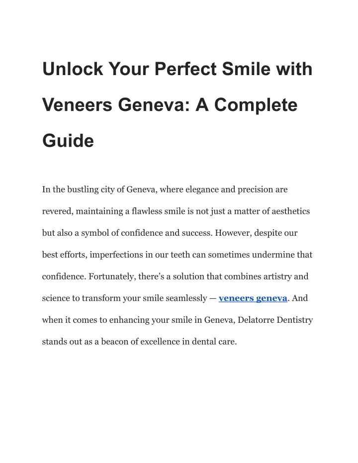 unlock your perfect smile with