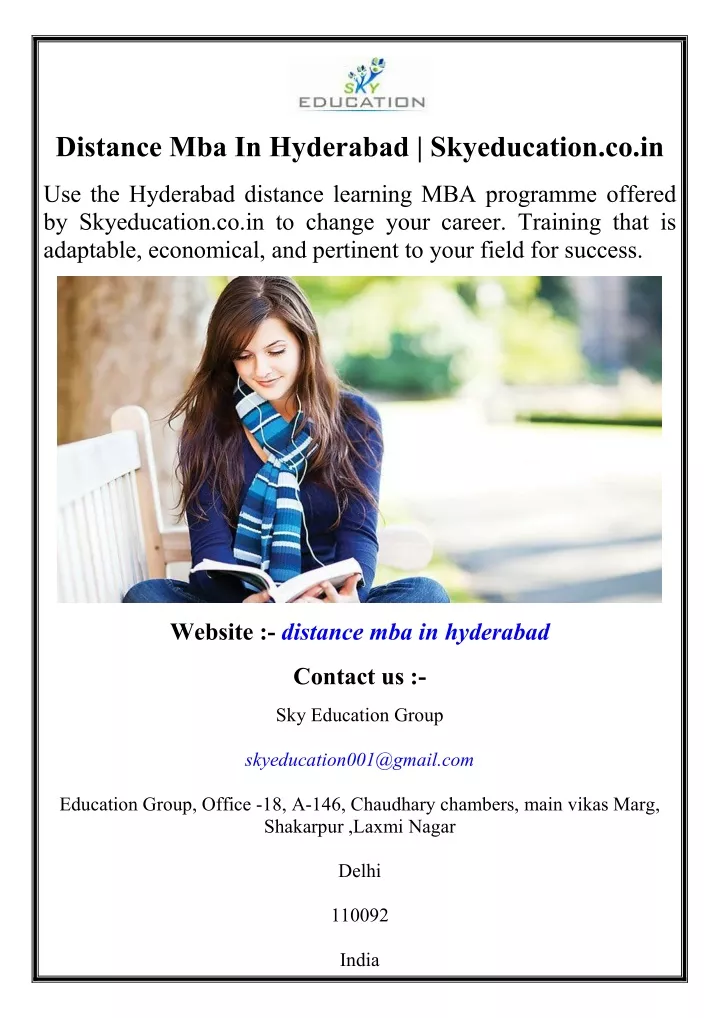 distance mba in hyderabad skyeducation co in