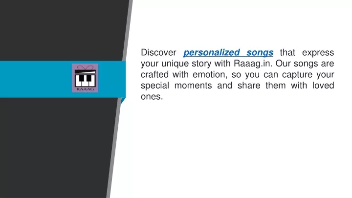 discover personalized songs that express your