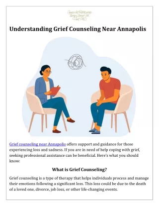 Understanding Grief Counseling Near Annapolis