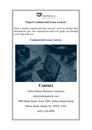 Expert Commercial Lease Lawyer