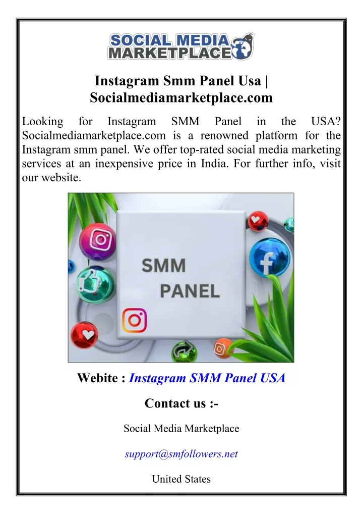 instagram smm panel usa socialmediamarketplace com