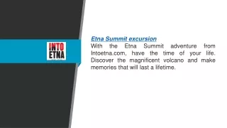 Etna Summit Excursion  Intoetna.com