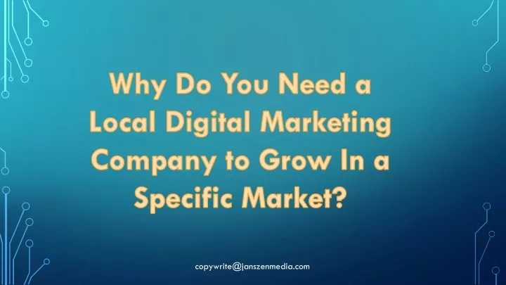why do you need a local digital marketing company