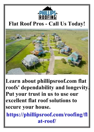 Flat Roof Pros - Call Us Today!