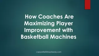 Integrating Basketball Return Machines into Team Training Programs