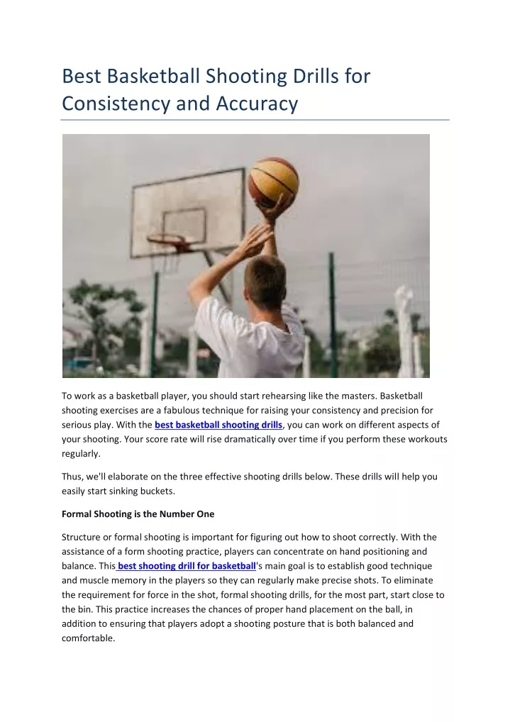 best basketball shooting drills for consistency