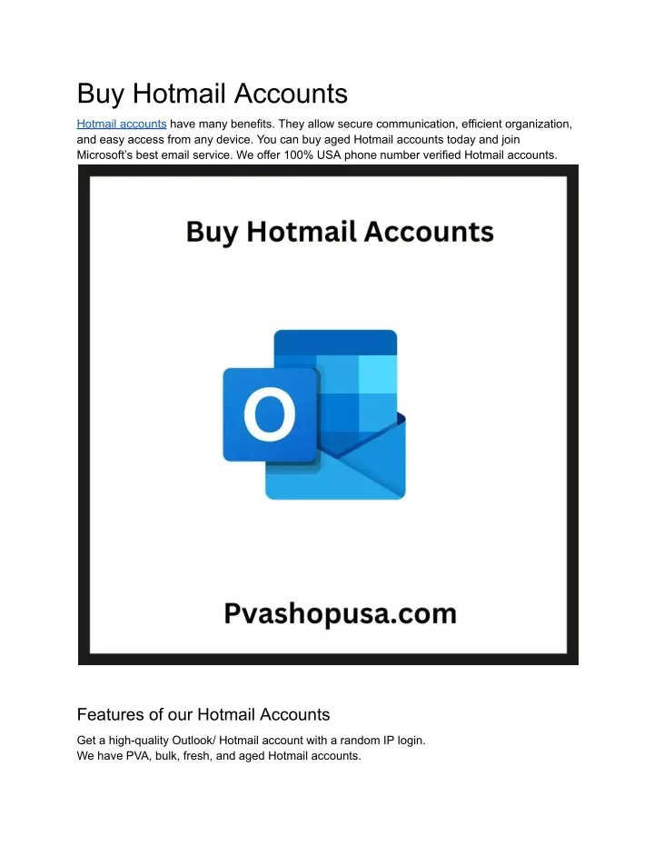 buy hotmail accounts
