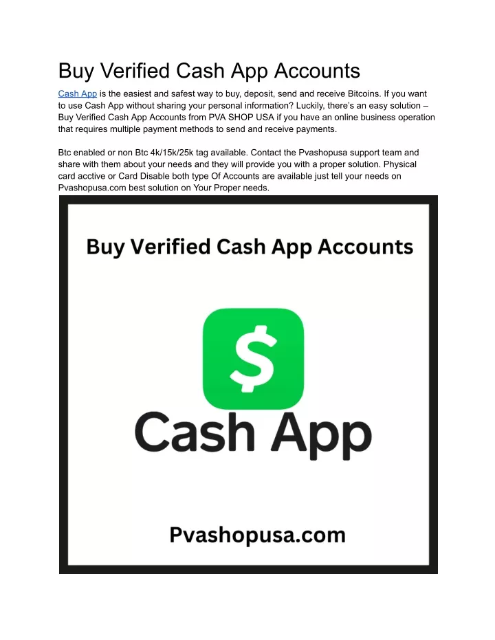 buy verified cash app accounts