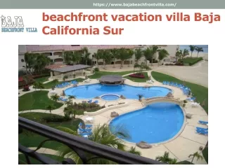 beachfront vacation villa Baja California Sur