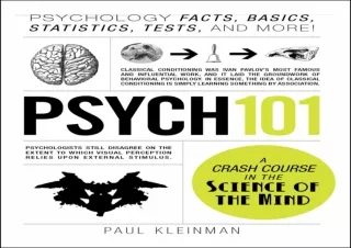 ⭐ DOWNLOAD/PDF ⚡ Psych 101: Psychology Facts, Basics, Statistics,
