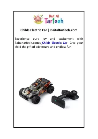 Childs Electric Car  Baitaltarfeeh.com